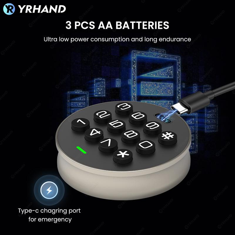 Smart Cabinet Lock Keypad & RFID Card Entry, Electronic Digital Code Security Heavy Duty Anti-Theft Safe for Home Office Drawer