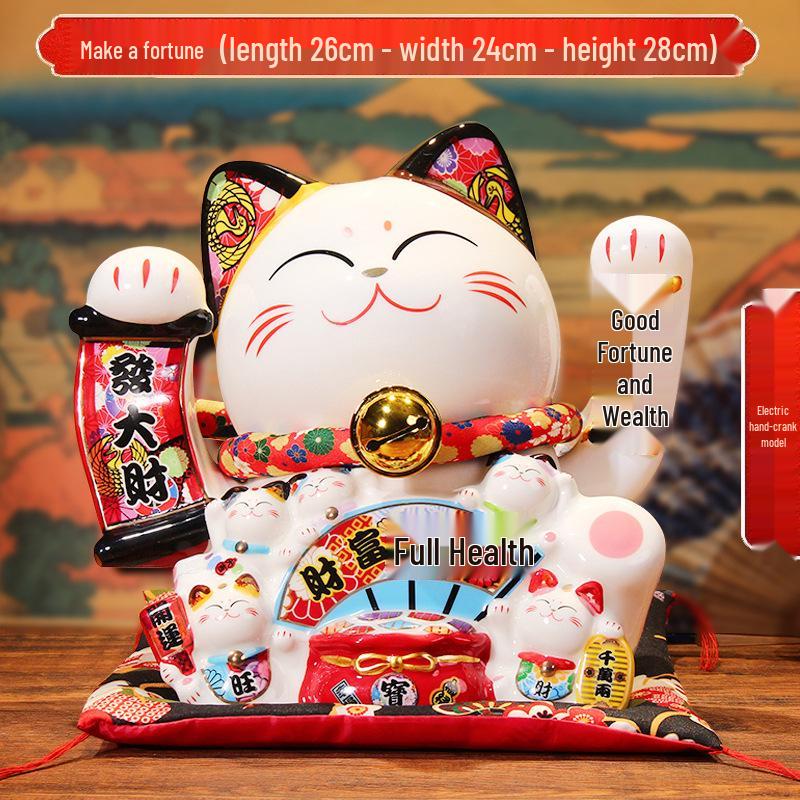 Automatic Waving Fortune Cat Figurine - New Style Housewarming Gift for Front Desk or Shop