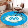 Olympique de Marseille Printed Round Rug Carpet Chair Rug Area Rug Entryway Doormats,for Office Chair Living Room Bedroom Kitchen Room.