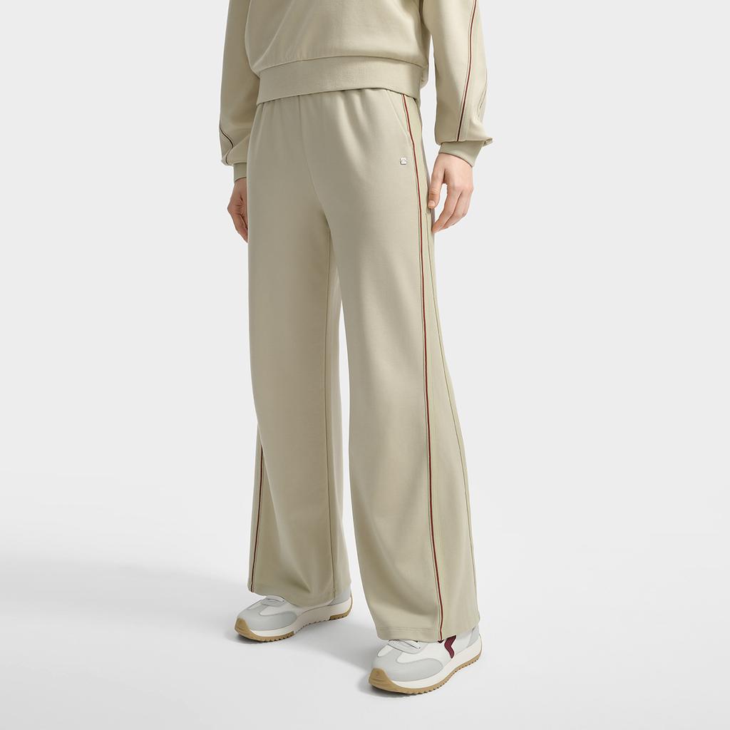 Fila Белые Модные Простые Универсальные Удобные Классические Прямые Вязаные Повседневные Брюки Женские низы F11W533601F-GY