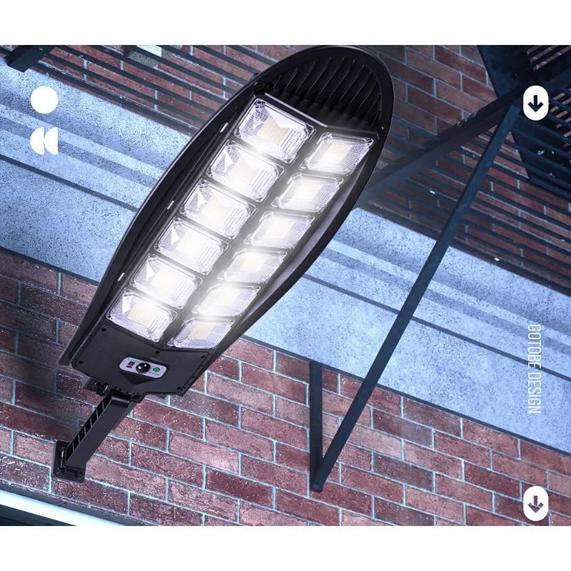 3000LM модернизированный светодиодный солнечный уличный светильник, водонепроницаемый светодиодный для садовой стены, регулируемый угол, встроенная солнечная лампа