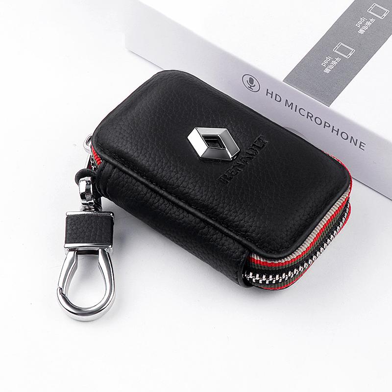 Car PU Leather Styling Key Credit Card Bag Decoration For Renault Megane 2 Clio 4 Captur Radio Logan Duster Laguna Dacia Espace SS23
