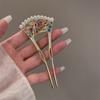 Hollow Fan Hair Stick U-shaped Hanfu U Shape Hairpin Antique   For Girl