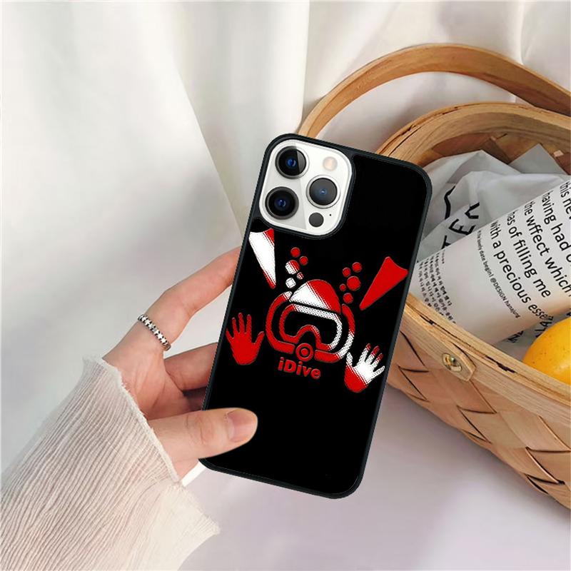 Scuba Diver Diving Mobile Celular Phone Cases for iPhone 17 Air 16 Coque 15 14 12 13 PLUS 11 PRO MAX Coque Fundas