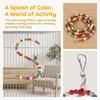 Interactive Hanging Hooks Bird Stand Colorful Beads Plastic Bird Swing Bendable Design Bird Activity Leg Exercise