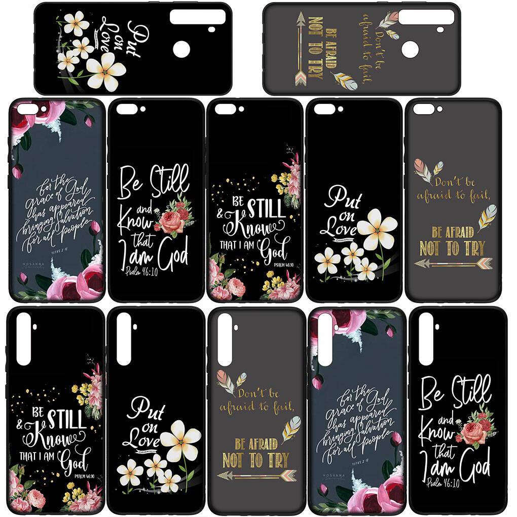 Чехол для iPhone 17 16 15 Xiaomi Poco Redmi Note 14 13 12 Pro Max 9 16e Samsung Galaxy S25 S24 S23 OPPO Huawei Стихи из Библии Вера Христианский Чехол для Телефона