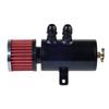 Universal 0.5L Brushed Baffled Oil Catch Tank Can with Breather Filter Aluminum 9MM 10AN Round Can Oil Catch Can