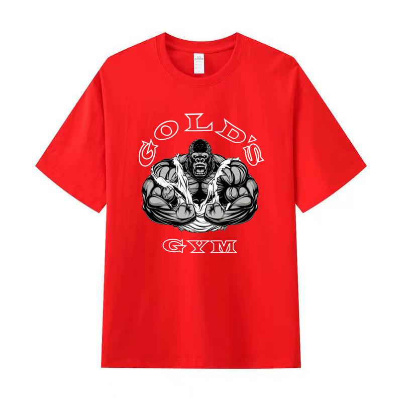 Летняя мужская футболка высокого качества из хлопка с короткими рукавами и принтом, женская футболка, модная спортивная рубашка, повседневный топ для бега