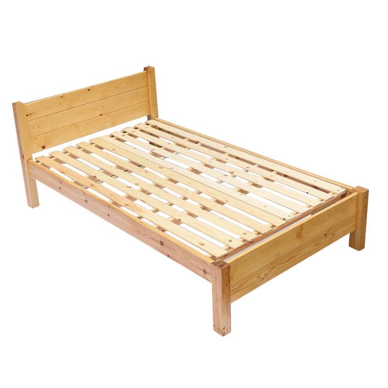 Schrenck's Solid Wood Pine Single Bed, 1.2 M Small Apartment/Dorm Double Bed