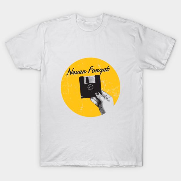 T Shirt Women Funny Joke Never Forget Floppy Disc Cool Graphic Harajuku Print Kawaii Tshirt Summer Short Sleeve Female T-Shirt Top Tee