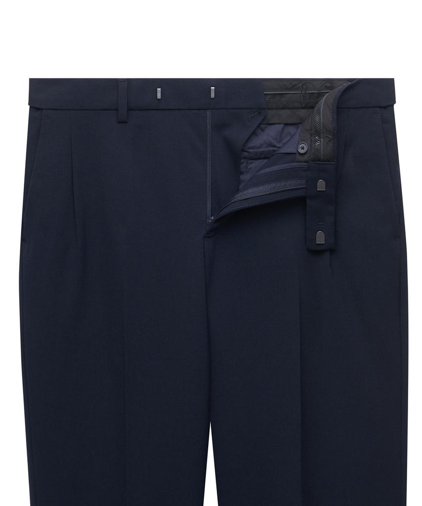 MUSINSA STANDARD Lightweight Wide Hidden Banding Crop Slacks [Navy]