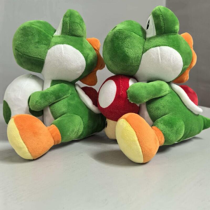 Kawaii Cute Standing Yoshis Plush Toy Super Marios Series Soft Stuffed Animal Doll Collectible Ornament Gift for Animie Funs