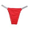 Women's Lace Low-Waist Thong: Sexy Hollow Design with Solid Color High-Elastic Silk Ribbon