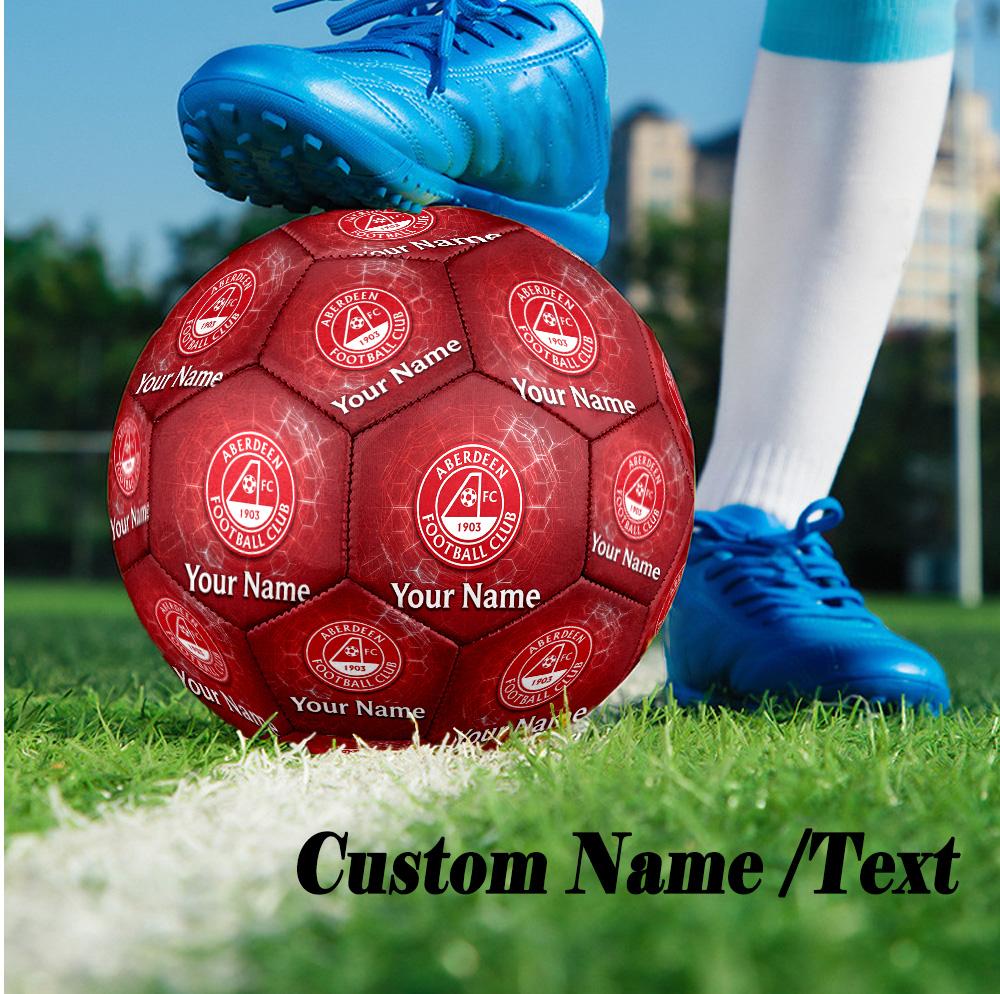 Size 5 Football Custom Name Text, Outdoor Training Soccer BallAberdeen FC