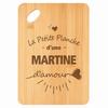 Planche À Découper En Bambou - PLANETEE - Martine d'Amour - 30x20x1 Cm - Trou D'accroche Ø24 Mm - Bords Arrondis