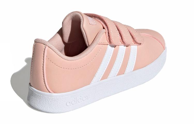 adidas VL COURT 2.0 Синтетическая кожа Устойчивые к истиранию Низкие кеды для скейтборда Розовые Детские GZ7664