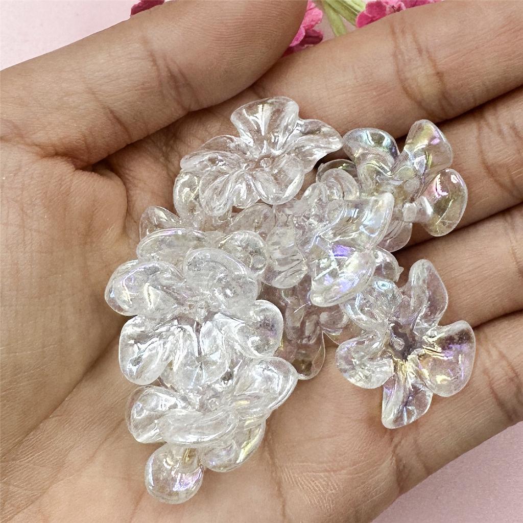 10 шт. 22,5*23,5 мм акриловые цветочные бусины, цепочка для мобильного телефона, чехол «сделай сам», аксессуары для волос, материал ручной работы