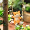 Подвеска в виде мультяшной панды, карабкающейся по дереву, коалы, собаки, кошки, смоляного садового цветочного горшка, реалистичные фигурки карабкающейся панды