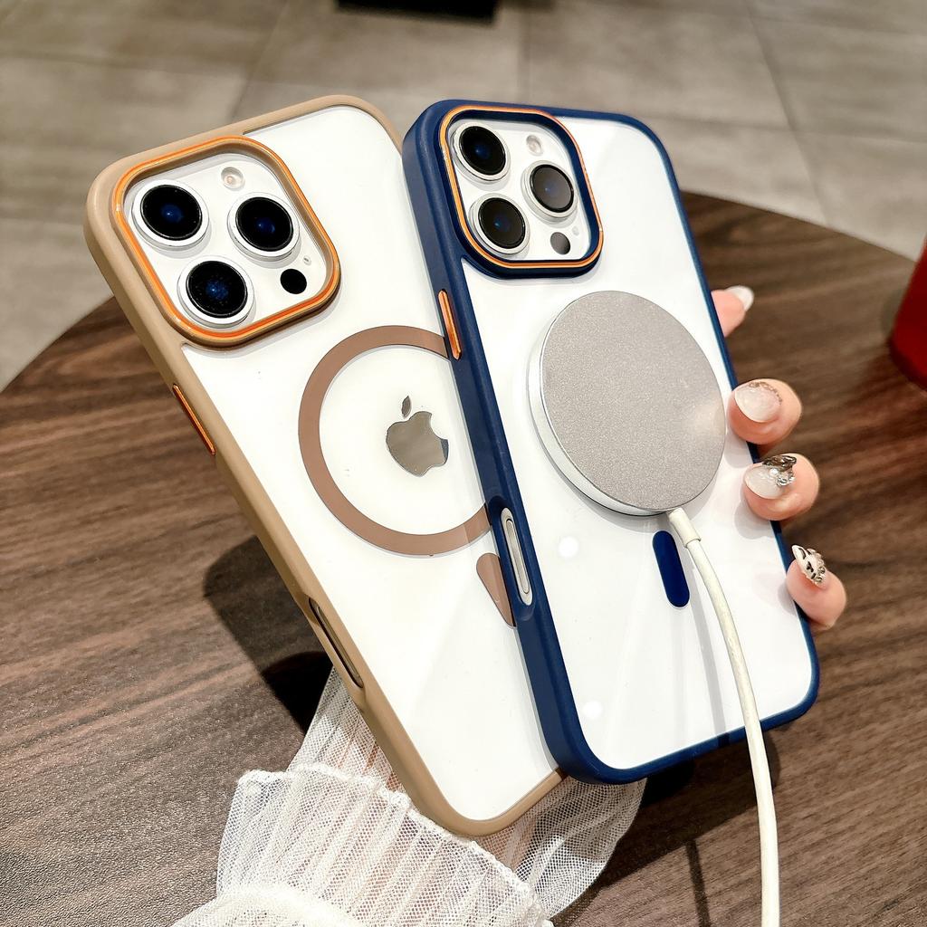 Подходит для Apple 16PRO Прозрачный чехол для телефона, Магнитный акриловый iPhone14 в тон