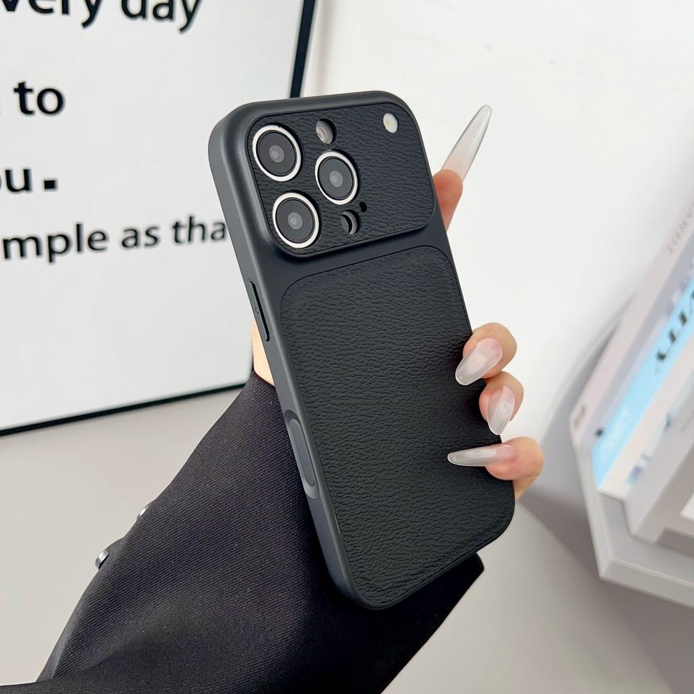 Оригинальный матовый чехол для телефона из ПУ-кожи для iPhone 17 Air 16 15 14 13 Pro Max, нескользящий, ударопрочный, мягкий, оранжевый бампер