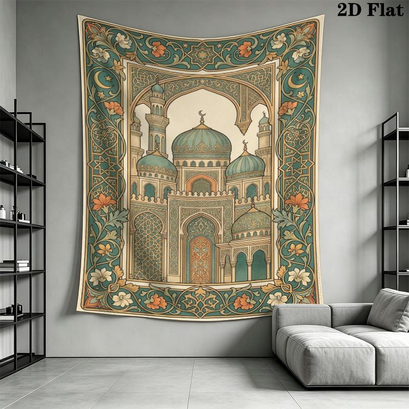 Muslim Wall Tapestry Aesthetic Wall Hanging Printed Fabric Blanket Decorative Tapestries for Bedroom Living Room Home Decor