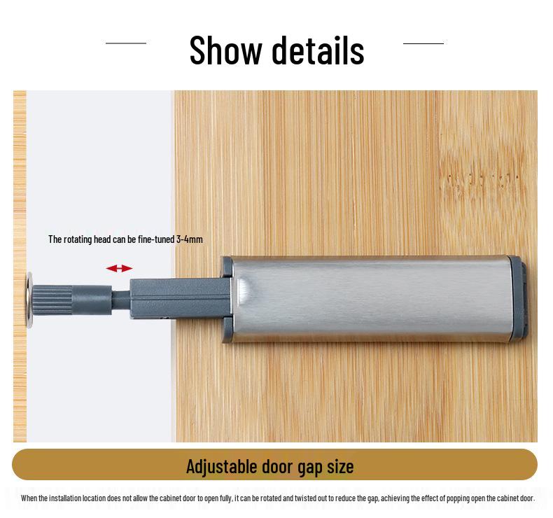 Магнитная защелка Kinnate без ручки из нержавеющей стали для кухонных, платяных и гардеробных дверей