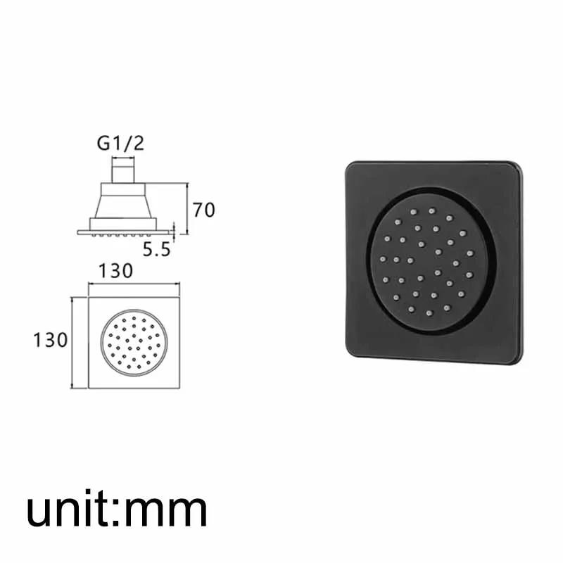 Brass Bathroom Side Shower Sprayer Concealed Installatio Side Shower Jets Spary Black/Rose Gold/Chrome/Brushed Gold