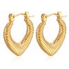 Женские серьги Love из нержавеющей стали Simple Wind женские серьги с покрытием 18K Trend