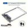 Xiaomi 2.5-inch Mobile Hard Drive Enclosure USB 3.0/Type C HDD Case for 9.5mm 7mm SATA III II I, Support UASP High Speed, Tool-Free