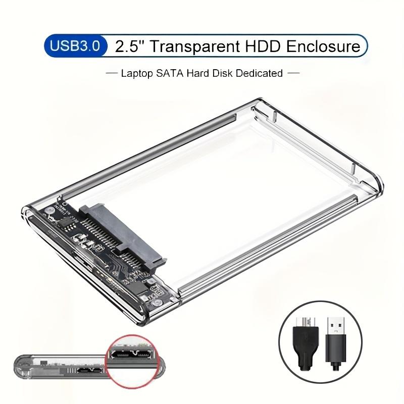Xiaomi 2.5-inch Mobile Hard Drive Enclosure USB 3.0/Type C HDD Case for 9.5mm 7mm SATA III II I, Support UASP High Speed, Tool-Free