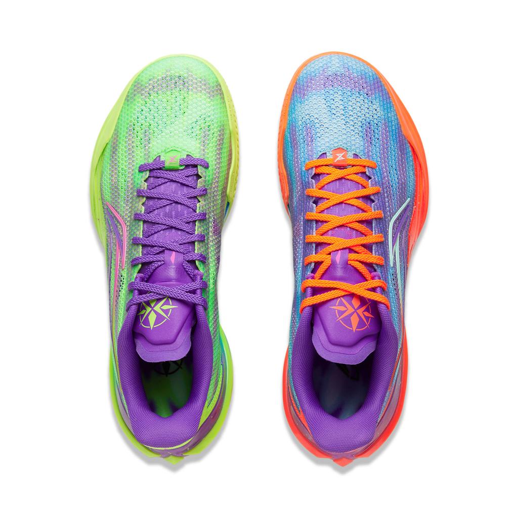 Баскетбольные кроссовки Li Ning Blade 5 V2 Мужские Низкие Неоново-зеленый Фиолетовый ABAV059-12
