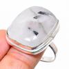 Black Rutile Gemstone 925 Sterling Silver Gift Jewelry Ring Size 8
