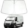 ROCCS Windshield Sunshade UV Ray Reflector for 2014-2025 Dodge RAM ProMaster Full Size Cargo Van Chassis Cab Cutaway Front Window Sun Shade Shield