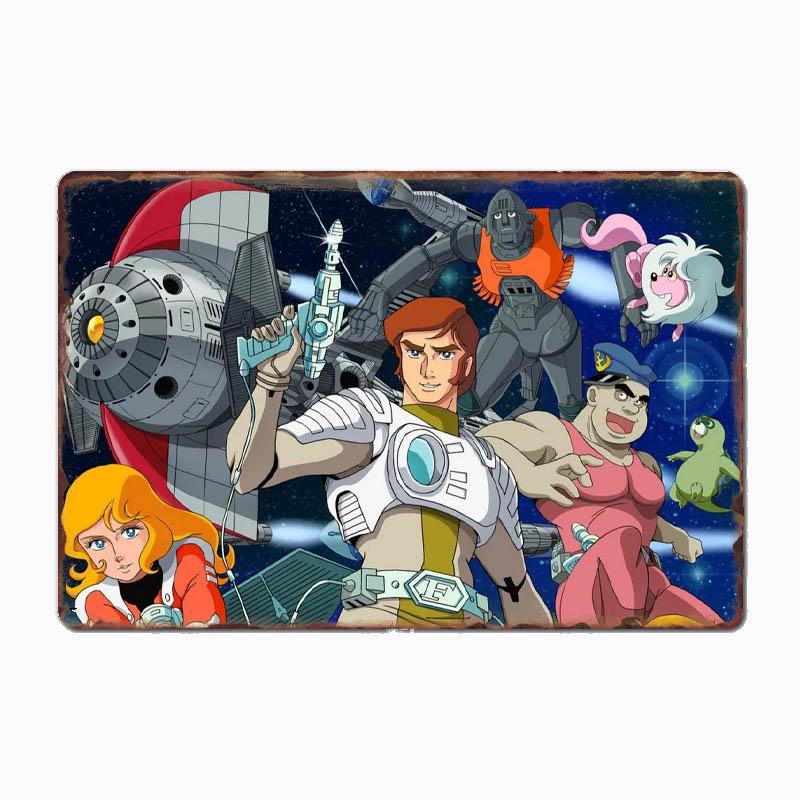 Vintage Captain Future Crew 1 Metal Sign Mural Painting Cinema Living Room Cinema Funny Tin Poster Retro Man Cave Home Tavern