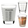 Shot Glass Measuring Cups Espresso Jigger with Scale Heavy Glass Cups for Kitchen Bar Accessories Baking Cooking
