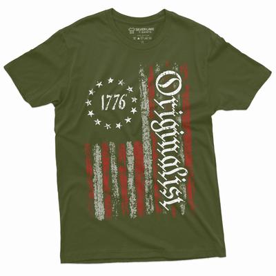 Men's USA Patriotic Flag Shirt 1776 Originalist T-Shirt Mens Womens Tees Top Independence Day Shirt