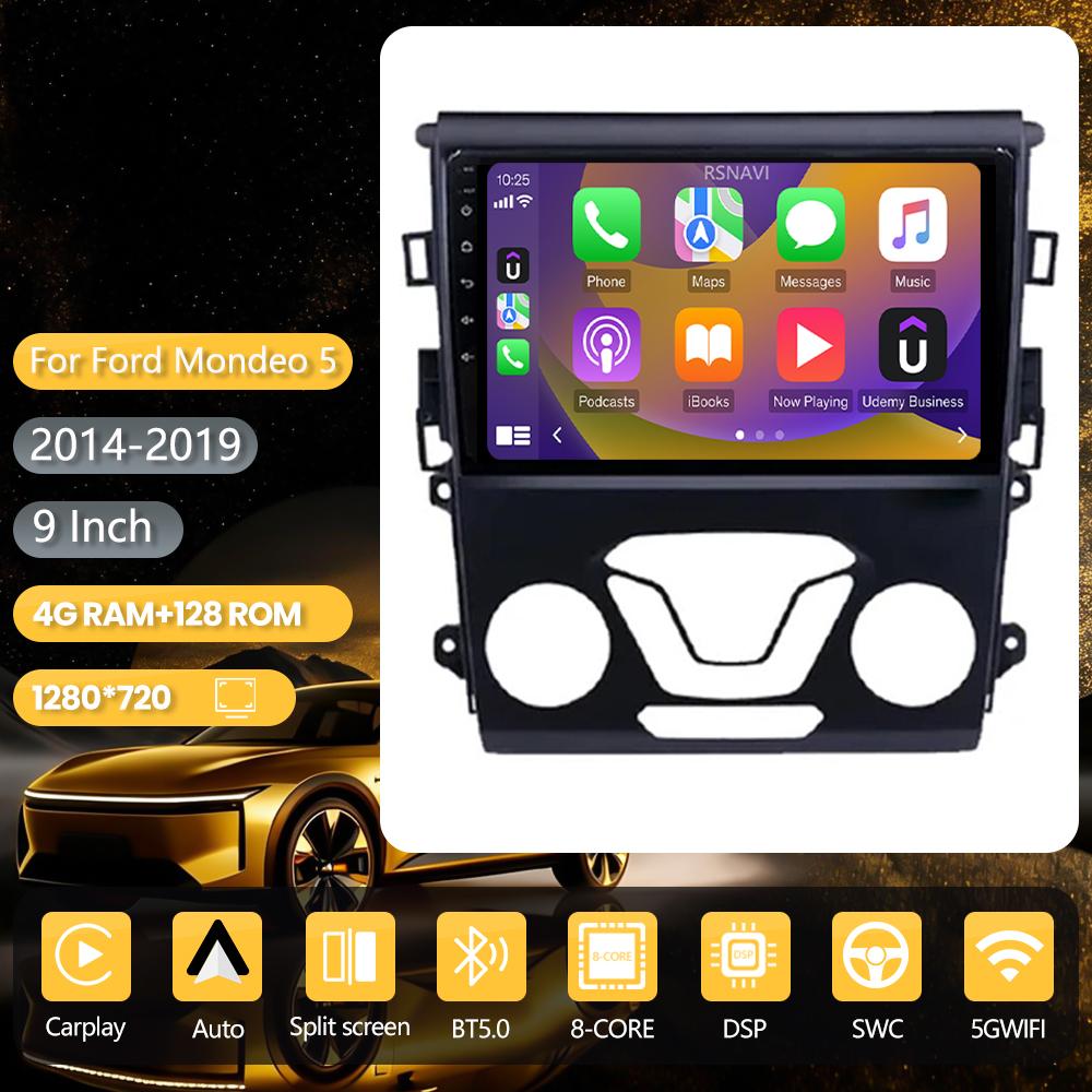 Android 16 pour Ford Mondeo 5 2014 - 2019 E53 X5 M5 Carplay Auto Radio 2din Autoradio Stéréo Lecteur Multimédia