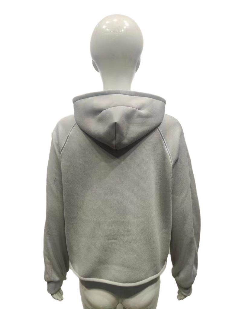 Autumn and Winter New Women's Sports Half Zipper Yoga Loose Short Hooded Sweatshirt