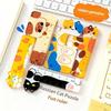 Set of 5 Mini Rulers Shaped Like Cat Paws with Lanyard as Gift Convenient for Carrying Can Double Keychain Stationery