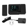 Projection Alarm Clock 8 Backlight Color Temperature Weather Display Snooze Function USB Alarm