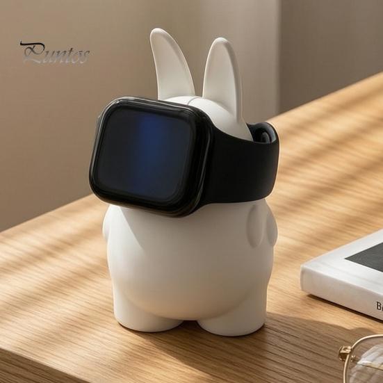 Зарядная станция для часов 3D-печатный держатель для Apple Ultra, SE, 8 7 6 5 Desk 4 3 2 1, Милый держатель в форме кролика Органайзер для дома и офиса