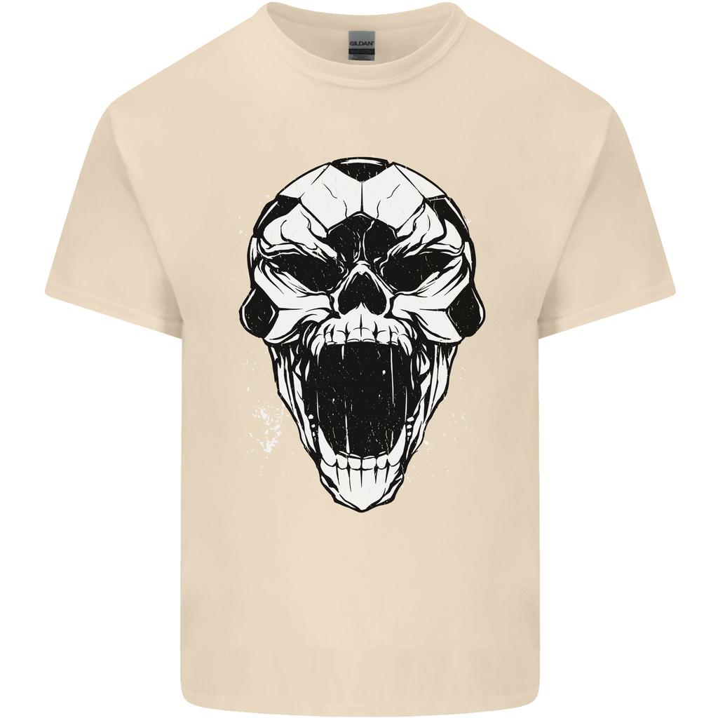 A Football Skull Soccer Footy Unisexs Light Cotton TShirt
