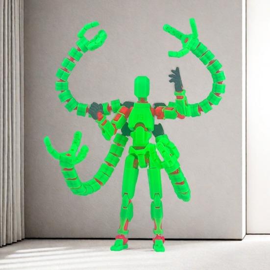 3D-печатная фигурка робота с аксессуарами, подвижные суставы, модель робота, игрушка