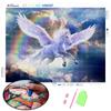 Diamond Embroidery White Pegasus Full Square/Round New Arrival 3D DIY Diamond Painting Clear Sky Picture of Rhinestone Wall Art