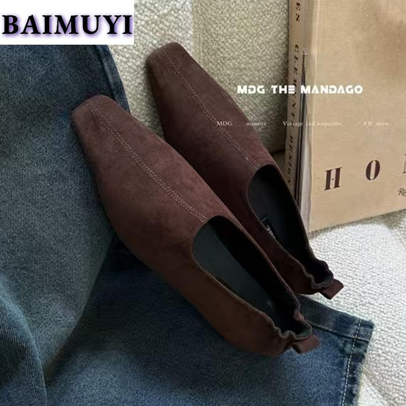 Мода Квадратный носок Женские лоферы Обувь 2025 Тенденция Мода Низкий каблук Офисная женская обувь Повседневная Прогулочная Платье Дизайнер Новые Mujer Zapatillas