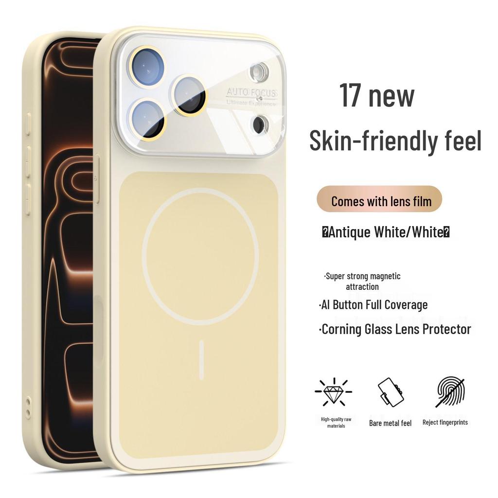 Магнитный чехол-кнопка AI из жидкого силикона для iPhone 17 Pro Max - Подходит для iPhone 15 и 16