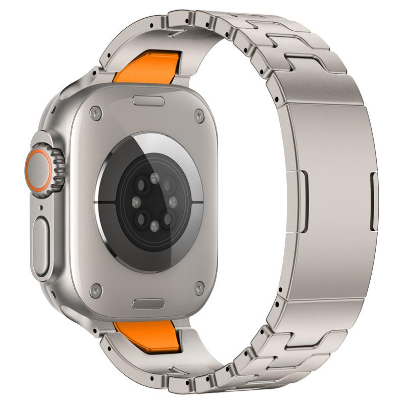 Быстросъемный стальной бизнес-браслет H-звеньев для Apple Watch Ultra 3 / Apple Watch 11