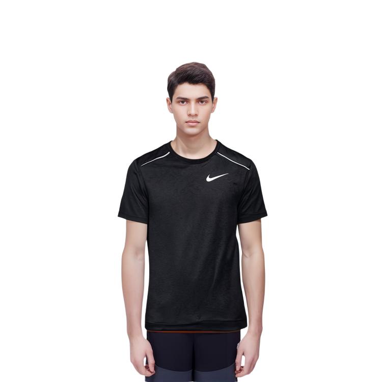 Nike Мужская футболка для бега Черная CU0327-010