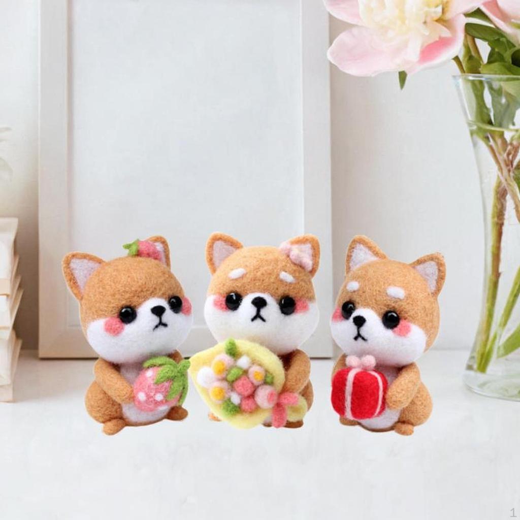 Набор для валяния, набор кукол-животных, симпатичные принадлежности для валяния из шерсти, материал для войлока своими руками