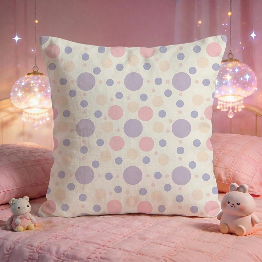 Милая наволочка с горошком Pop Cushion Cover Премиум-комфорт Двусторонняя наволочка для подушки Дизайн «Два в одном» для любой комнаты Салон автомобиля